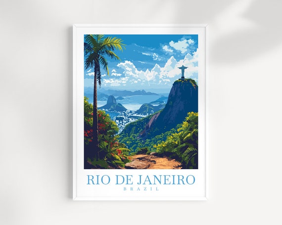 Rio De Janeiro Travel Poster, Brazil Wall Decor