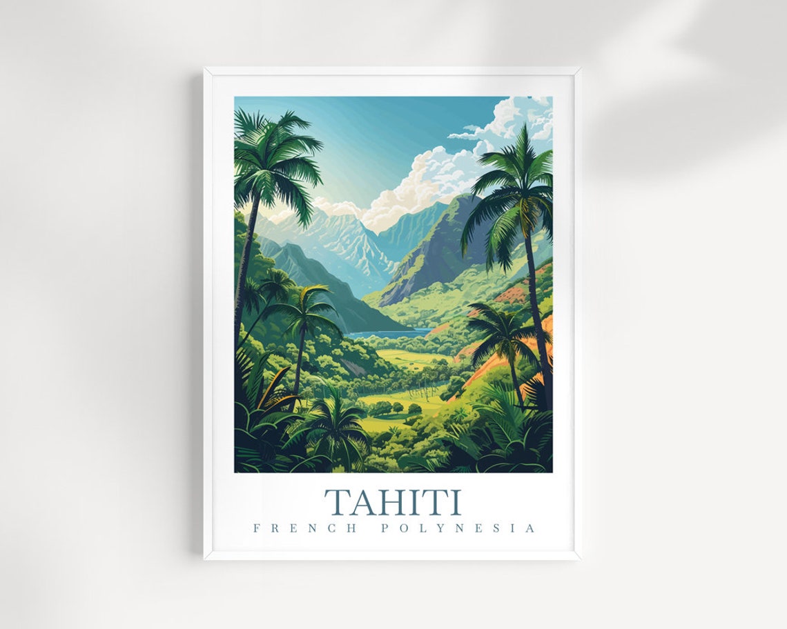 Tahiti Travel Print Wall Art French Polynesia Wall Hanging Home Dcor Tahiti Gift Art Lovers Tahiti Art Lover Gift Tahiti Art Print