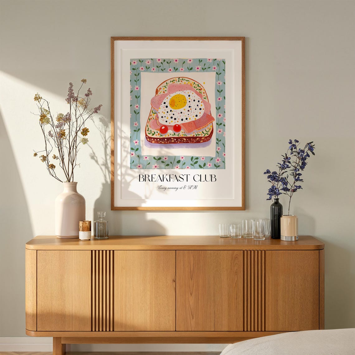Breakfast Club Toast With Egg And Ham Playful Kitchen Art Poster - Image 2