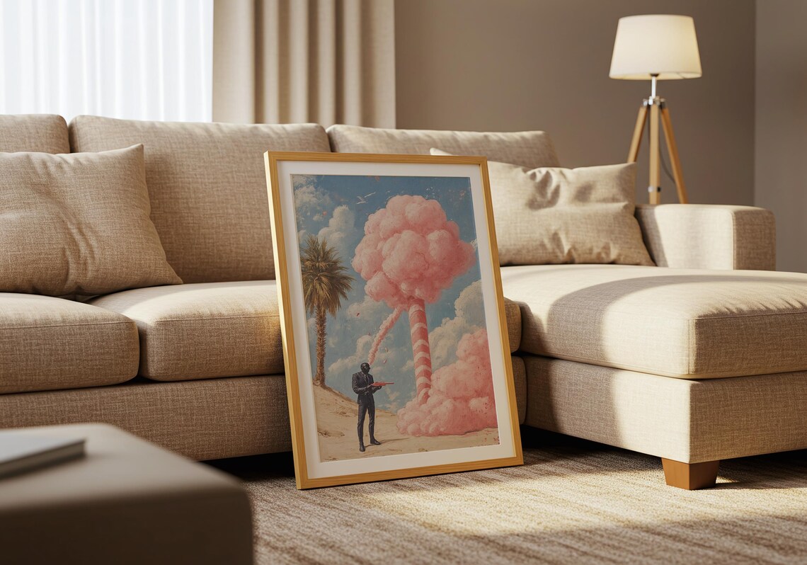 Surreal Candy Cloud Whimsical Desert Scene - Image 5