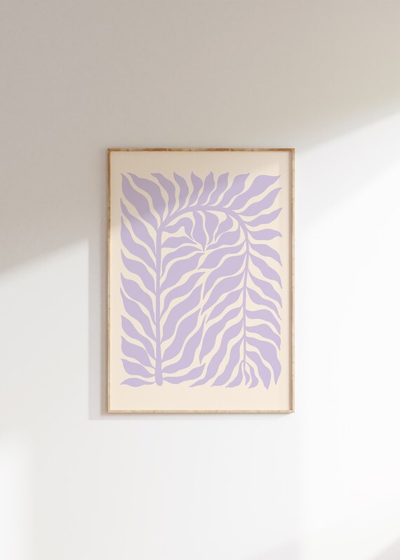 Matisse Inspired Botanical Branch Art Print Retro Abstract Plant Print Groovy Poster 70s Floral Artwork Trendy Retro Botanical Print