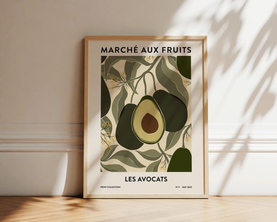 Avocado Print, Abstract Botanical Kitchen Art