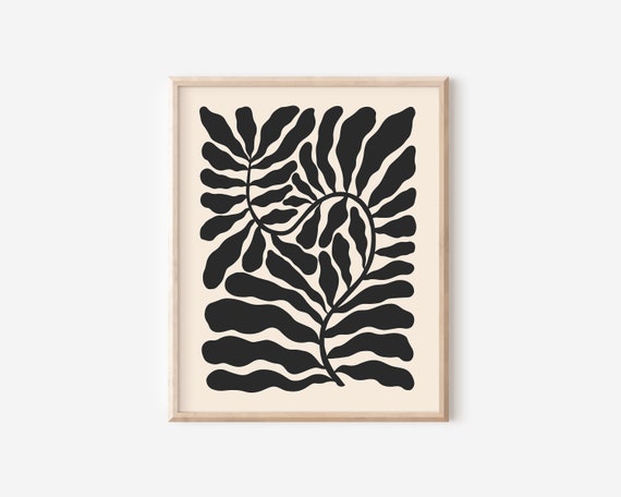 Matisse-Inspired Botanical Art Print, Retro Floral