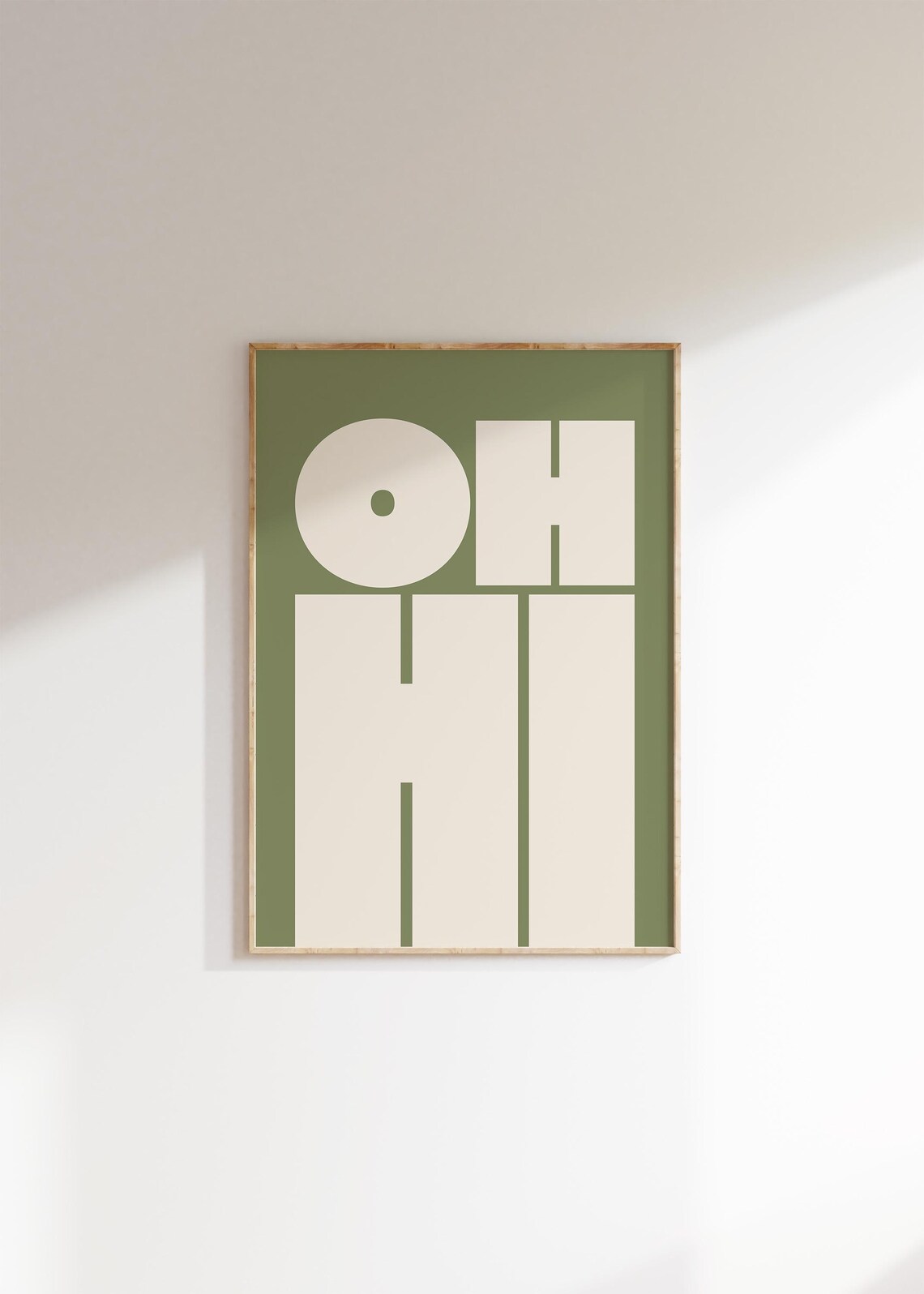 Oh Hi Trendy Typography Poster Print - Image 2