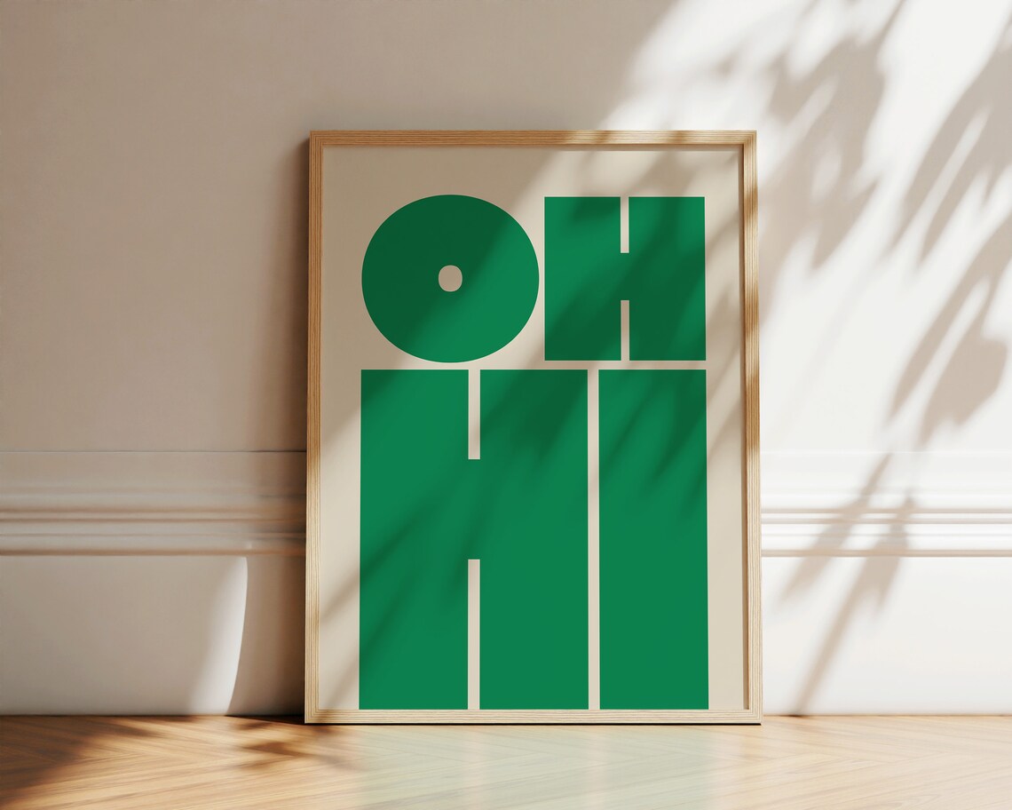 Oh Hi Trendy Typography Art Print