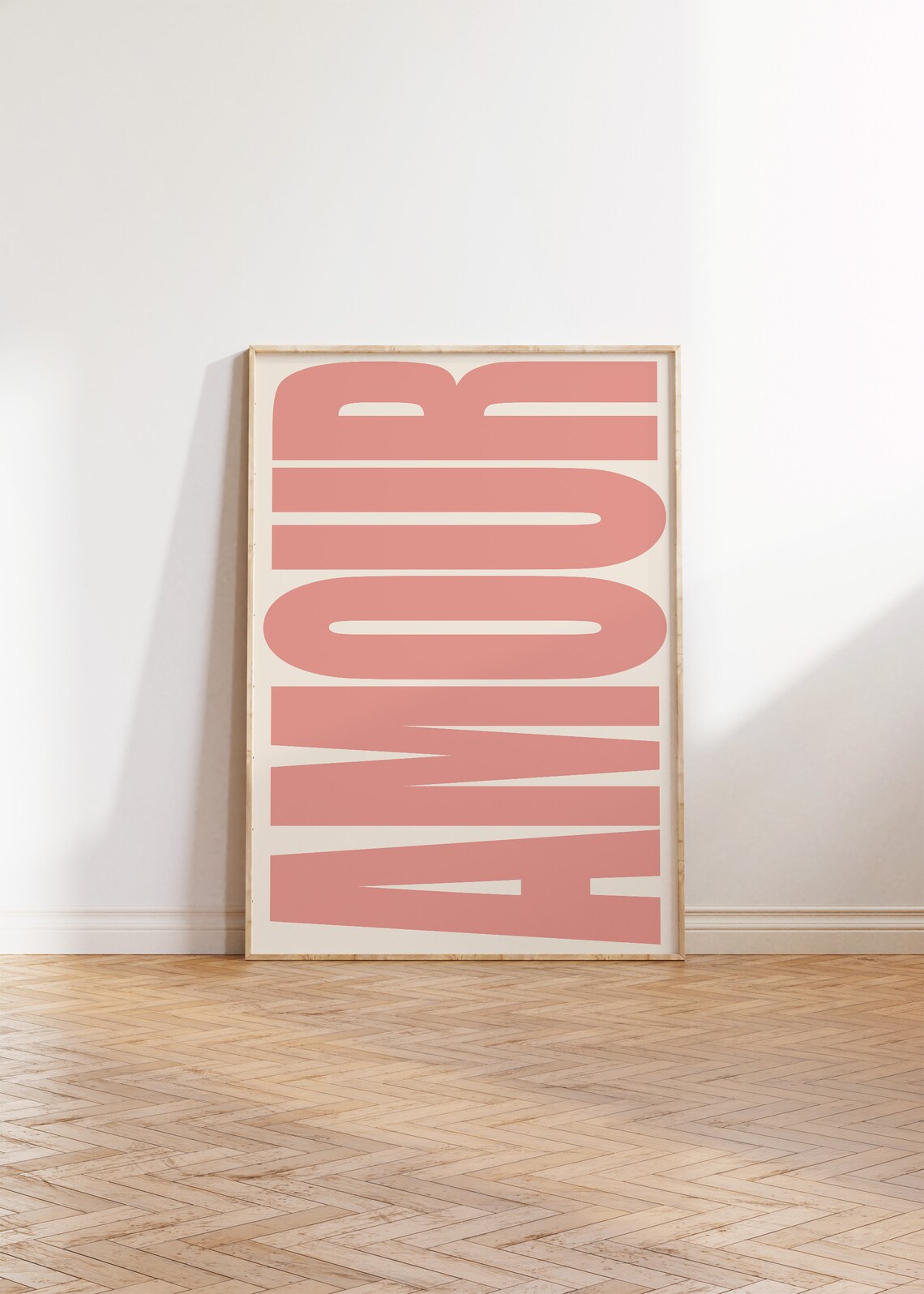 Amour Typography Poster, Retro French Love Art Print - Image 2