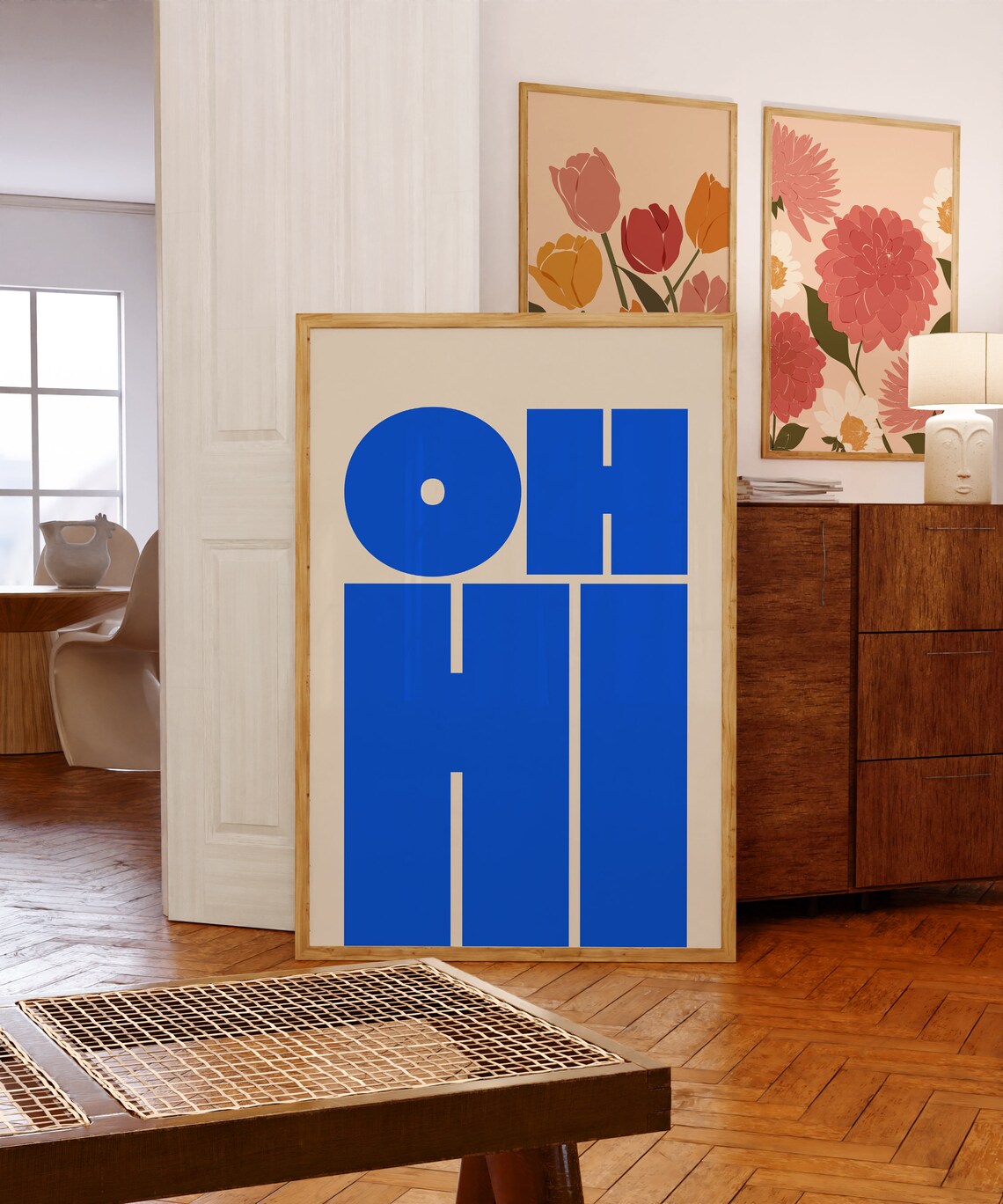 Oh Hi Modern Typography Poster, Bold Wall Art - Image 2