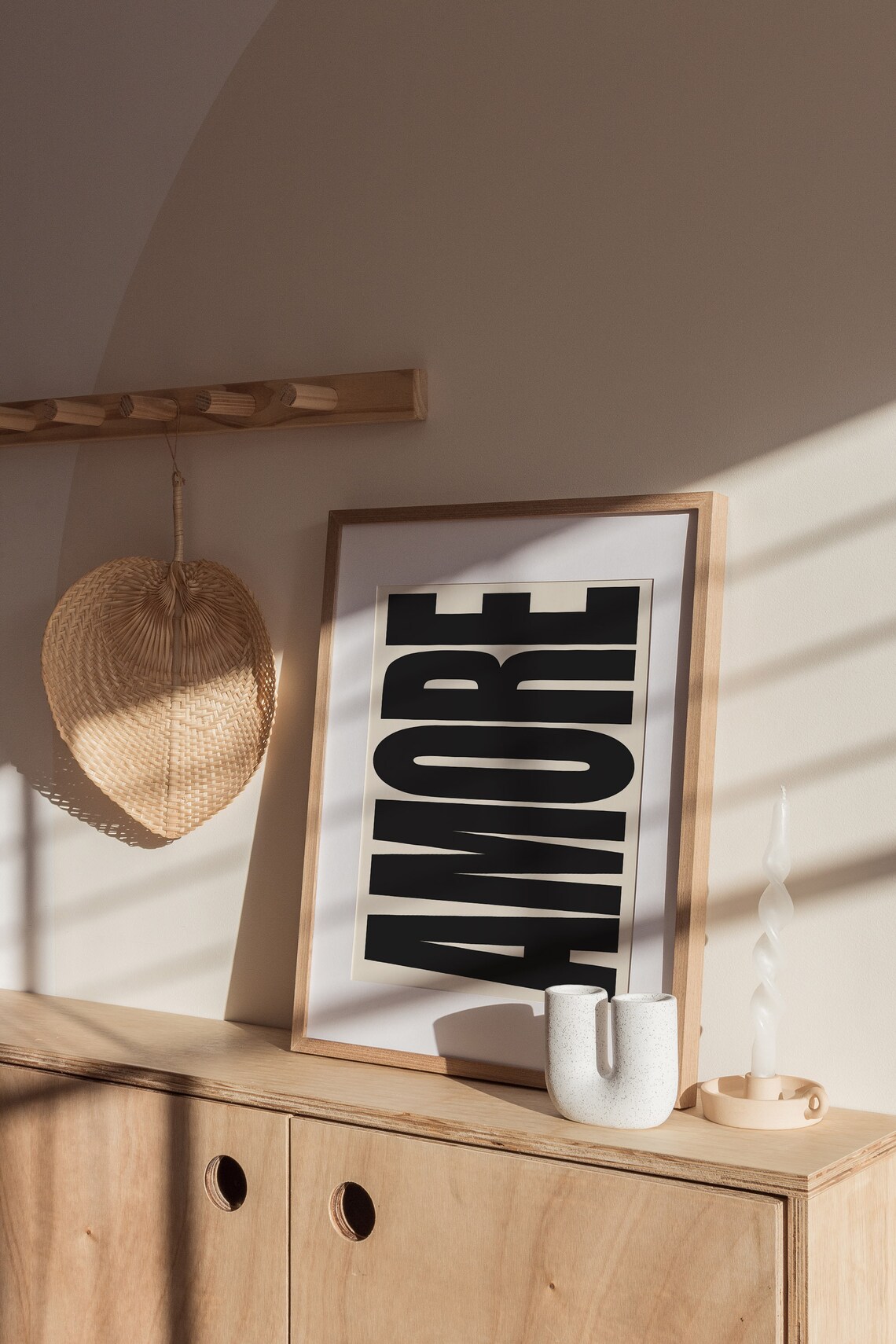 Amore Typography Poster, Retro Italian Love Art - Image 2