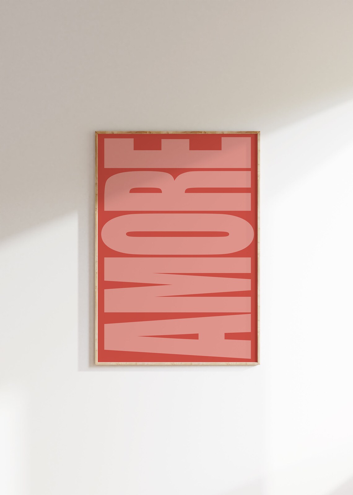 Amore Typography Poster, Retro Italian Love Poster