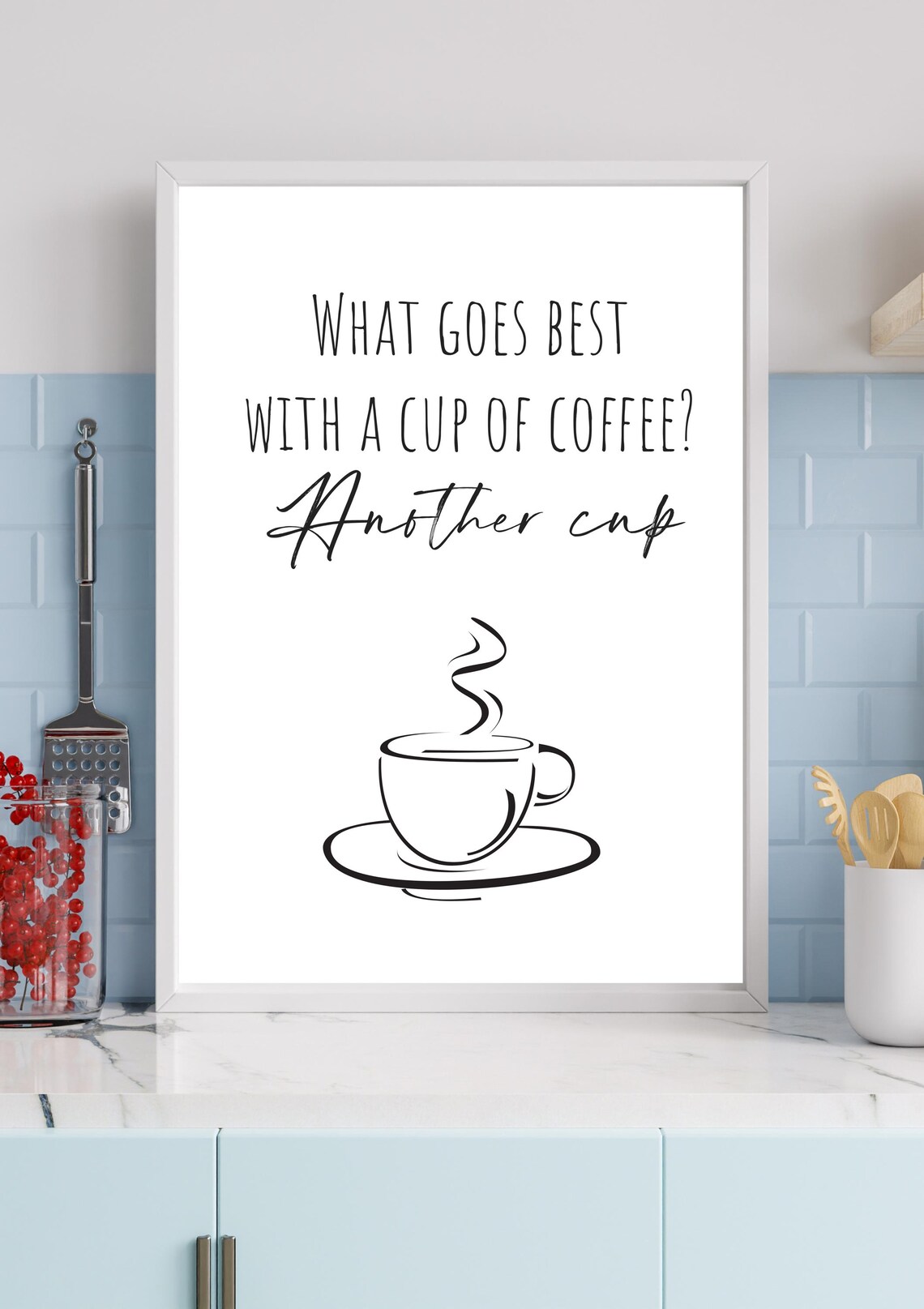 Coffee Wall Art Kitchen Decor Poster Minimalist Coffee Art Coffee Lover Gift Print Modern Home Decor - Image 3