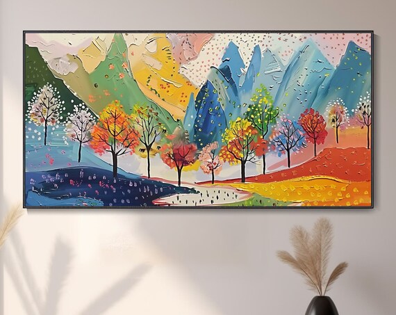 Abstract Nature Landscape, Oil Painting Art Print