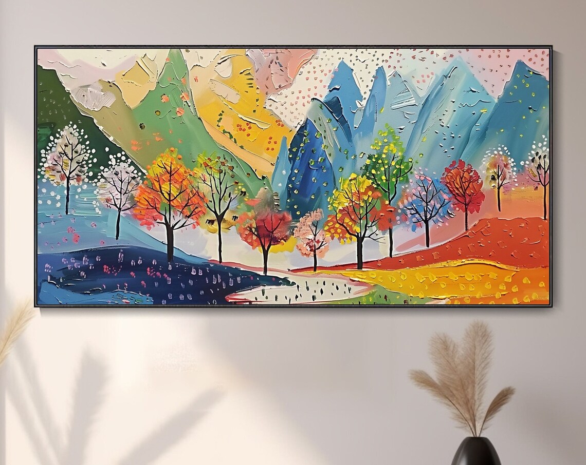 Abstract Nature Landscape, Oil Painting Art Print
