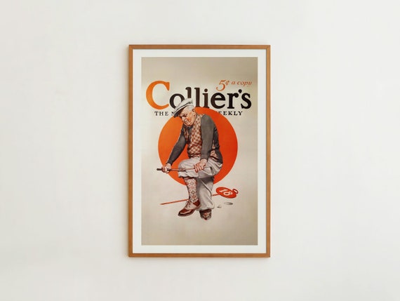 Old Time Golf Retro Golf Poster, Gift for Dad