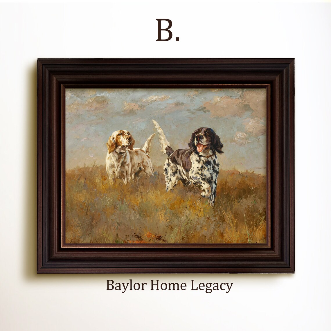 English Setters Vintage Hunting Dogs Art Print - Image 4