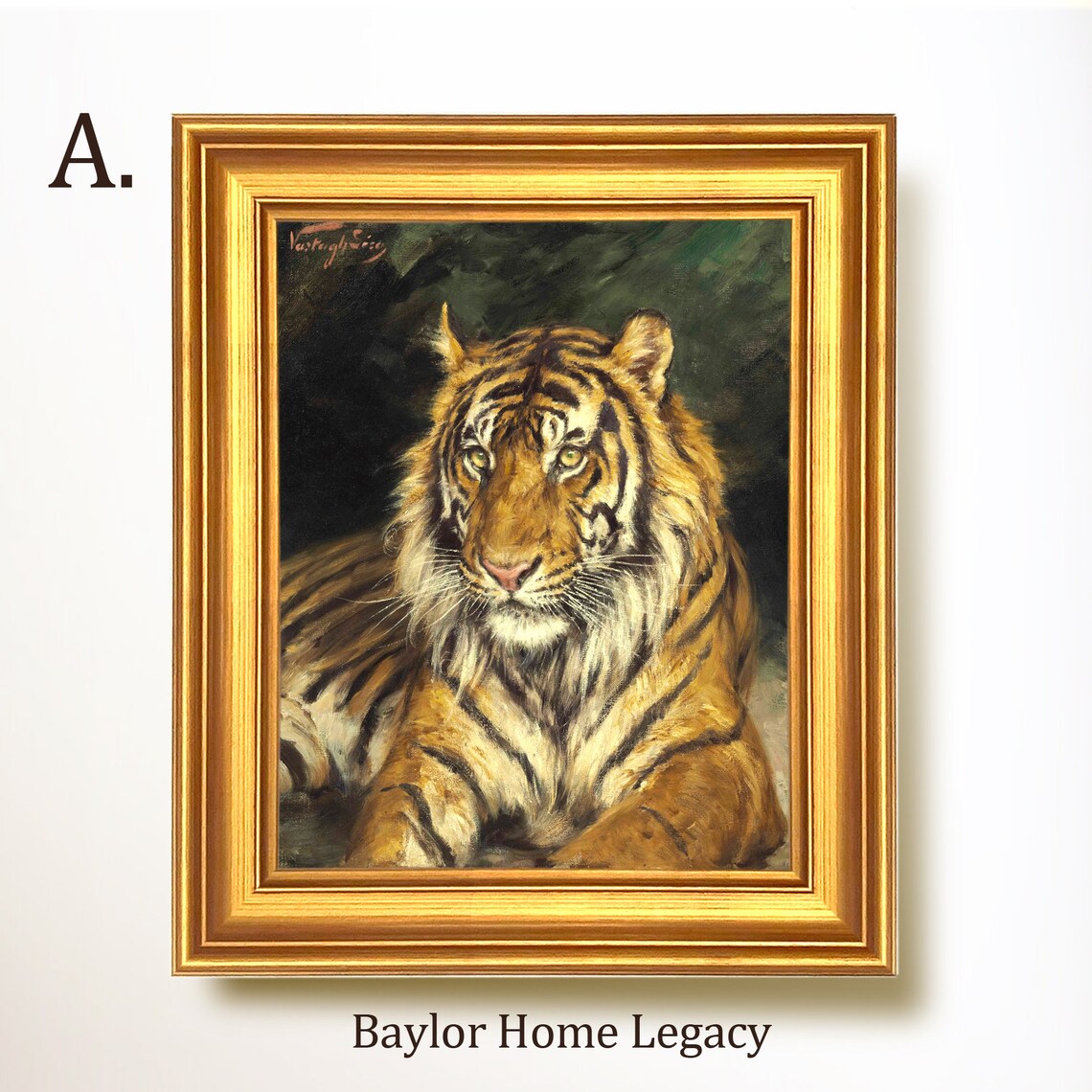 Tiger Oil-Painting-Style Vintage Poster Print - Image 5