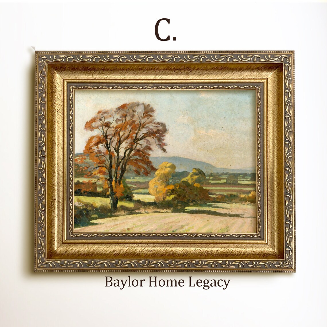 Autumn Countryside Landscape Golden Fields Vintage Oil Painting Poster - Image 4