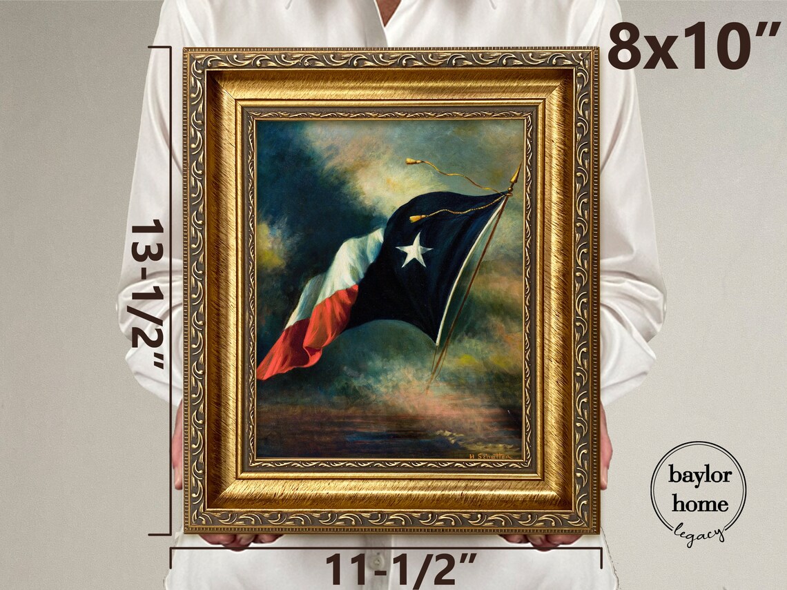 Texas Flag Oil Painting Art Print, Texas Wall Decor - Image 4