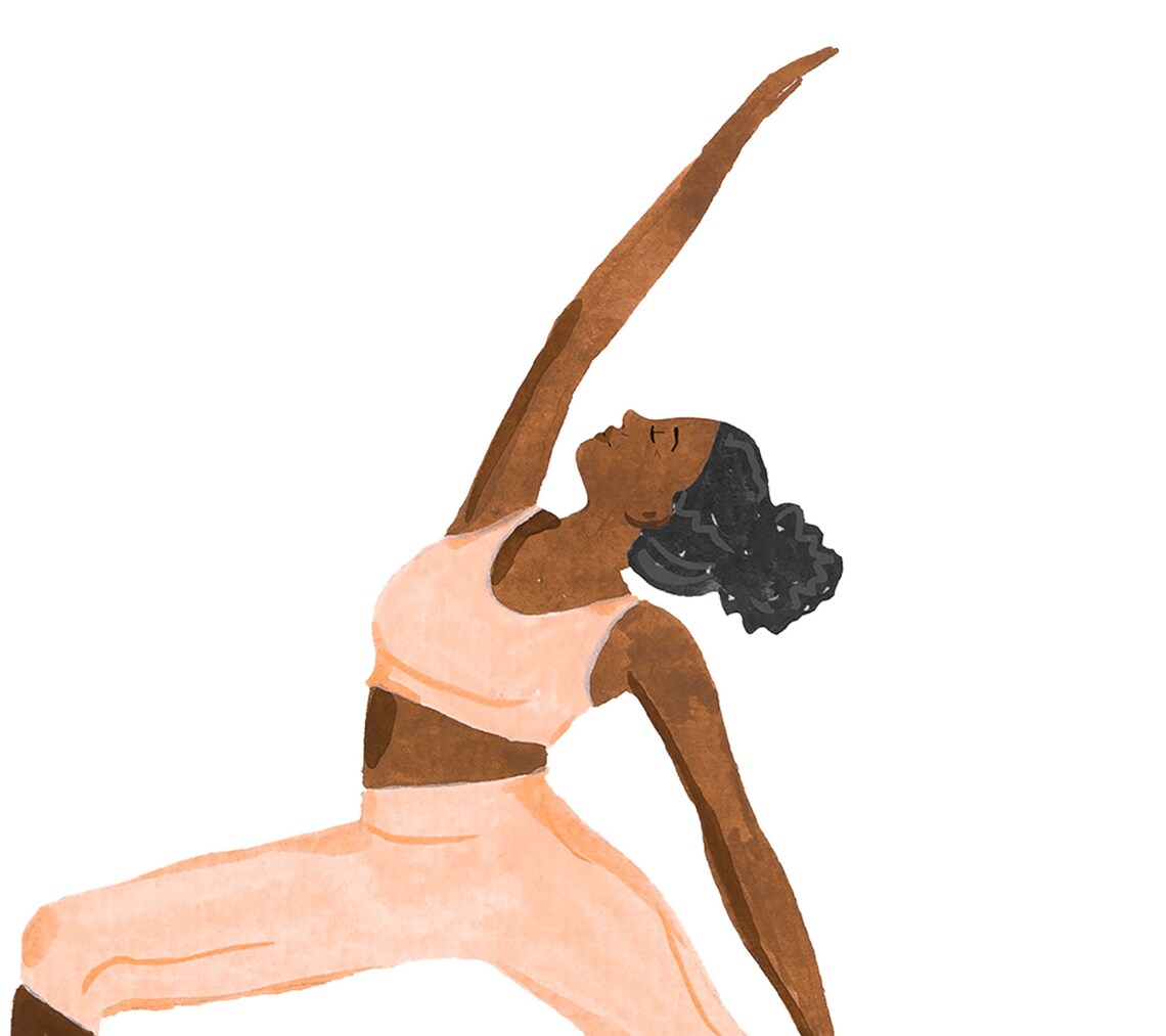 Zen Seeker Woman Yoga Pose Art Print, Feminine - Image 3