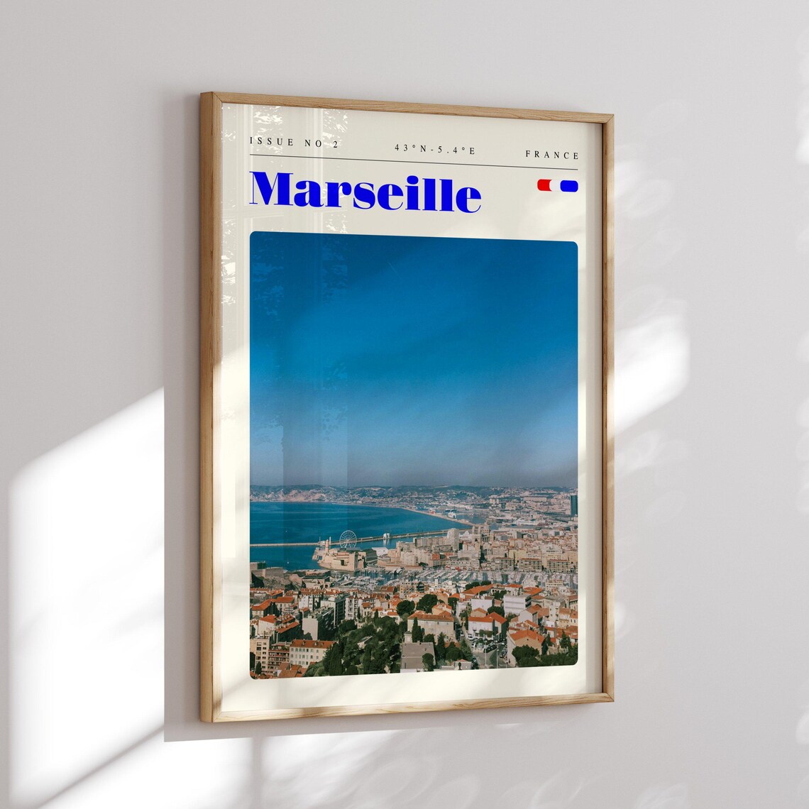 Marseille France Mediterranean Coast Cityscape Vintage Travel Poster - Image 2