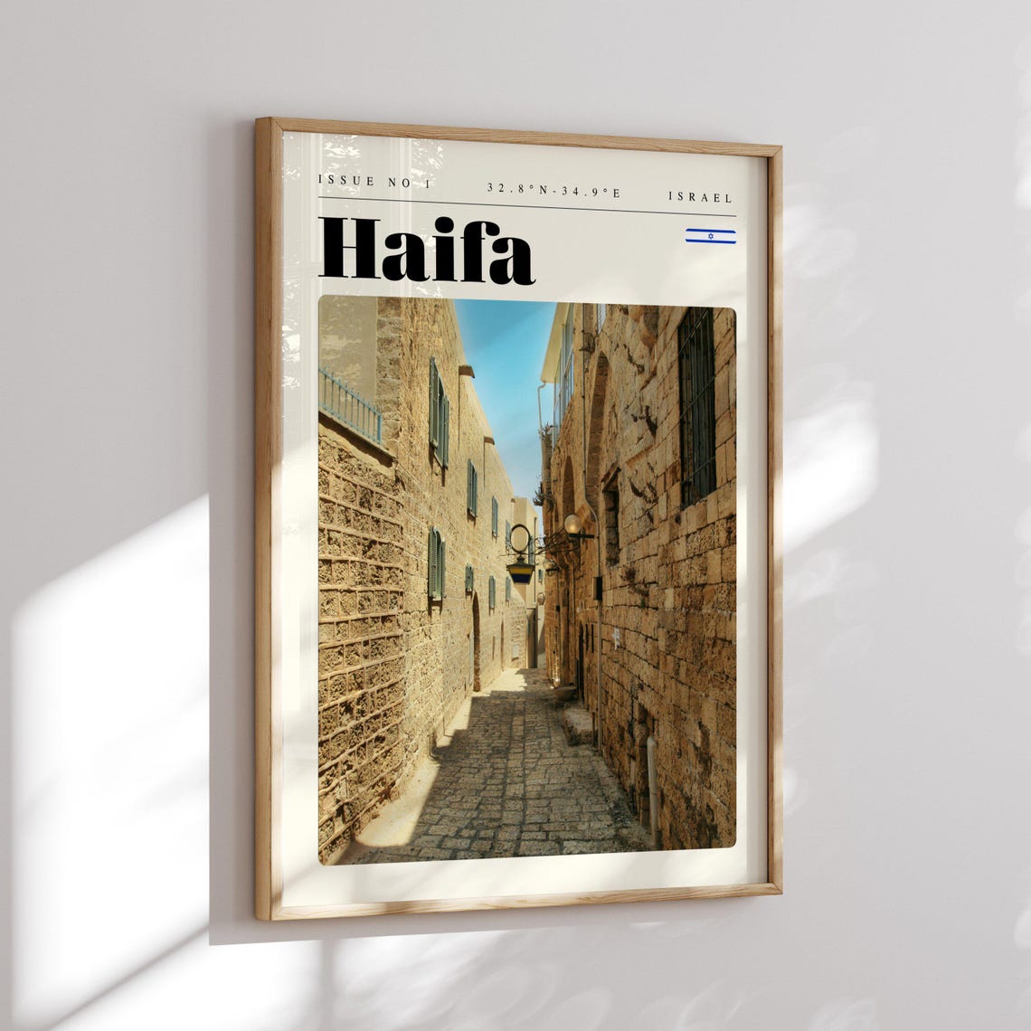 Haifa Israel Historic Stone Alley Old City Limestone Charm Poster - Image 2