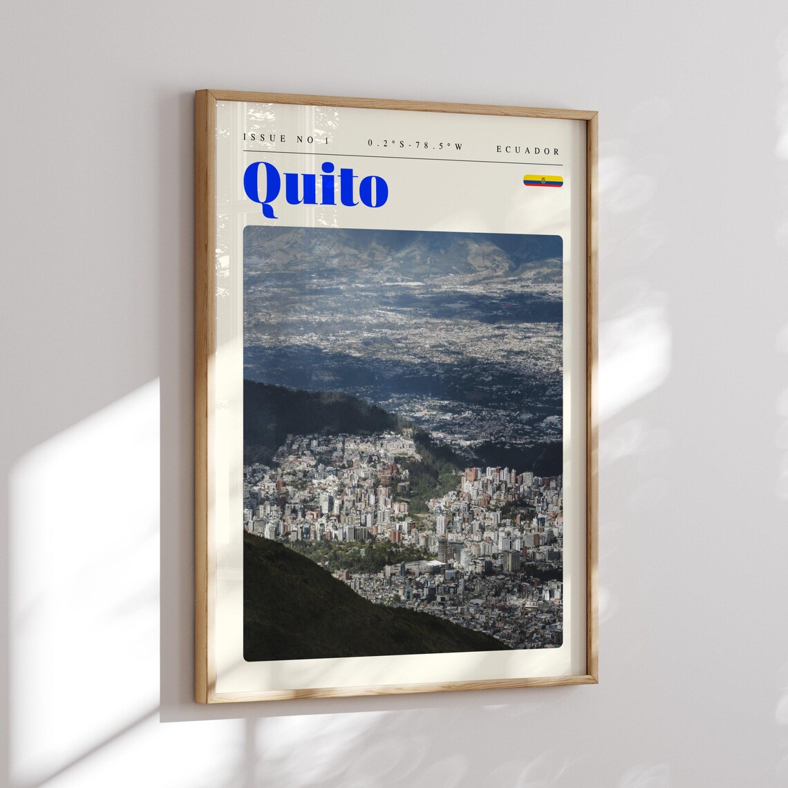 Quito Ecuador Aerial City View in the Andes Mountains Travel Poster - Image 2