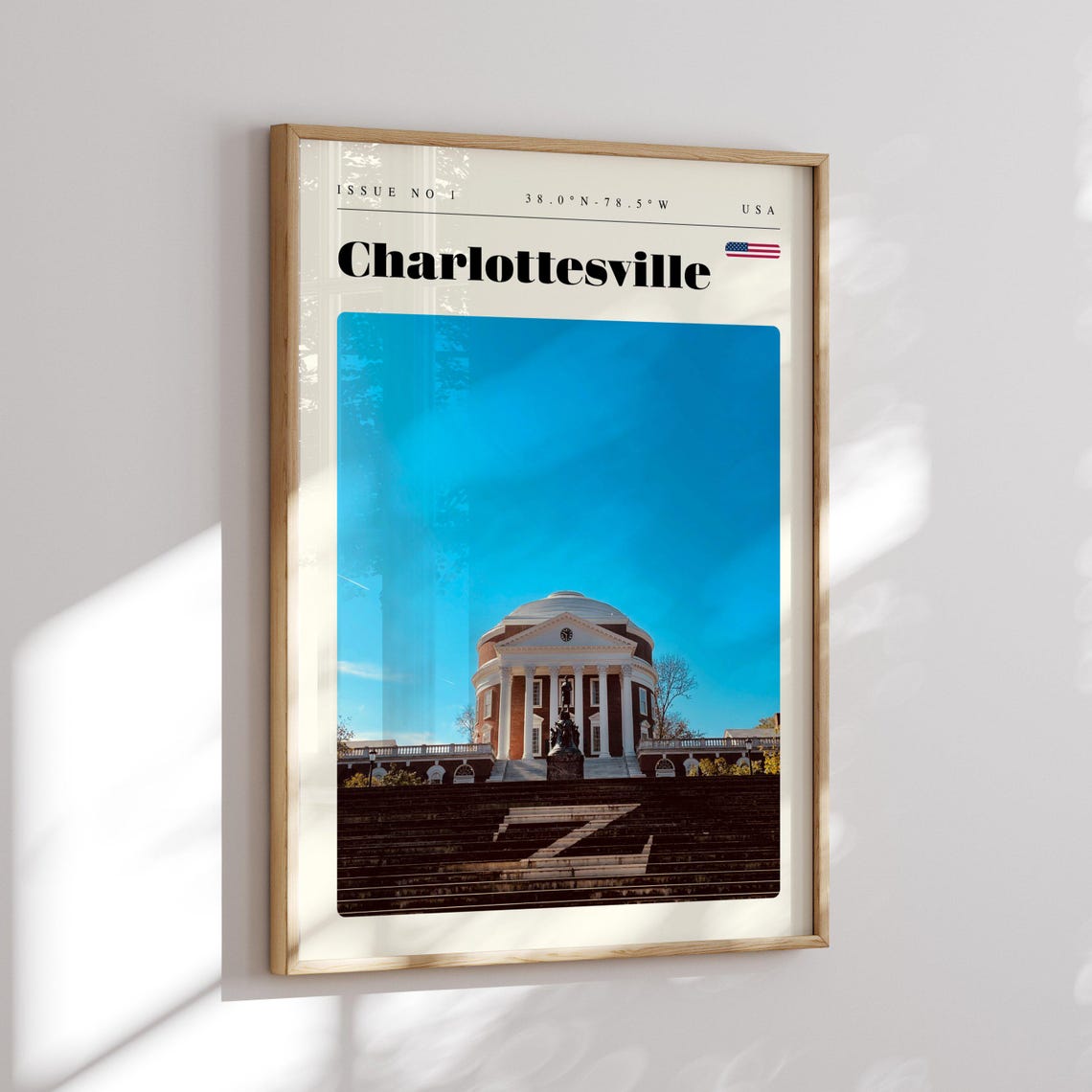 Charlottesville USA Iconic University Rotunda Green Lawn Poster - Image 2
