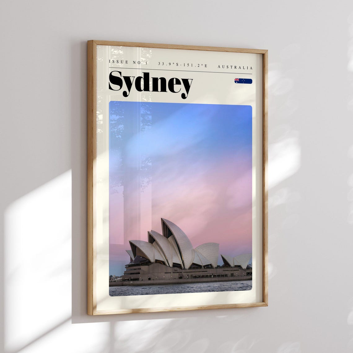 Sydney Australia Vintage Travel Poster Opera House Sunset Sails - Image 2