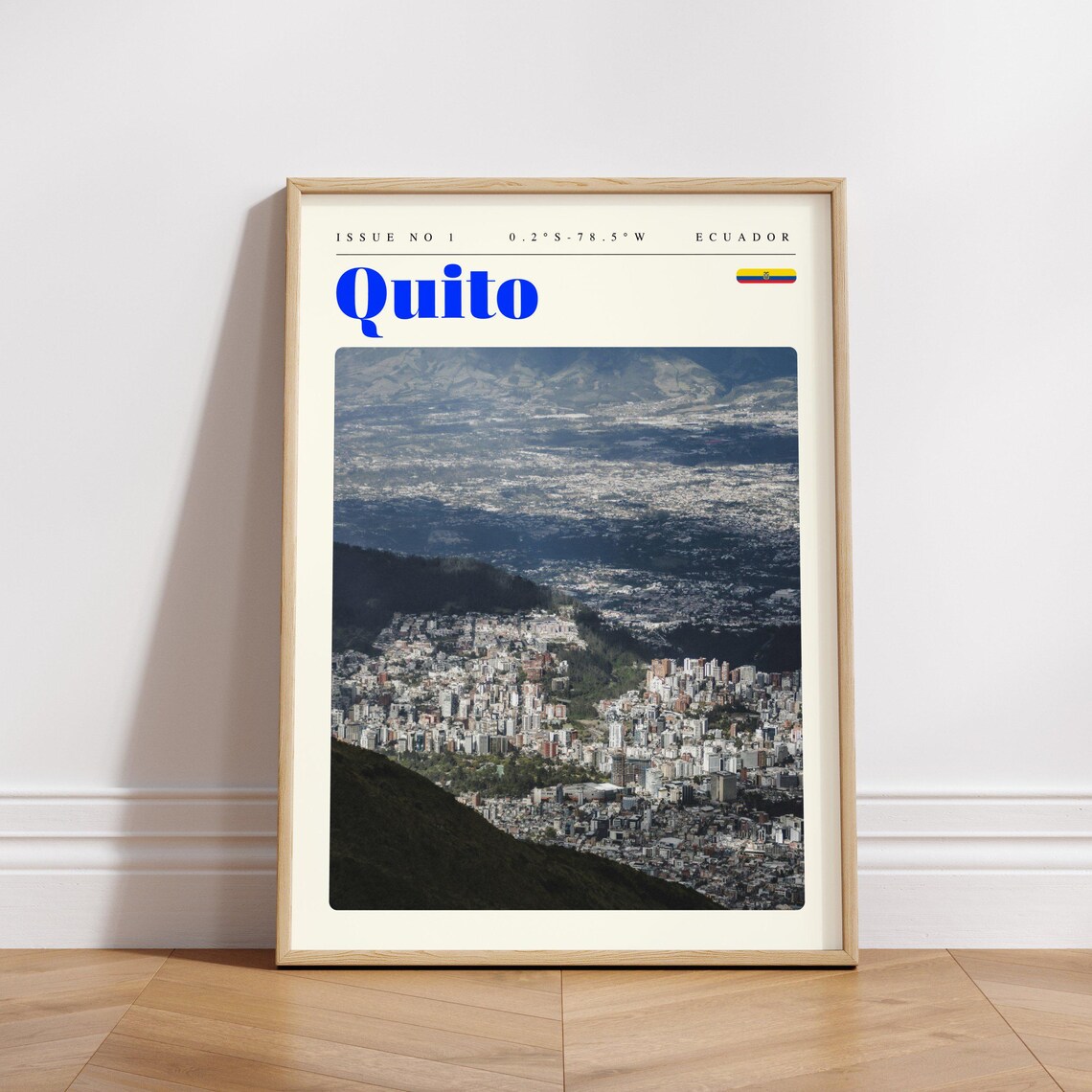 Quito Ecuador Aerial City View in the Andes Mountains Travel Poster - Image 3