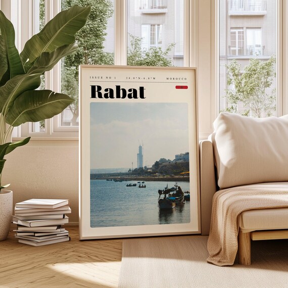 Rabat Travel Poster Morocco Print Modern Wall Art Wall Decor Vintage Cities Art