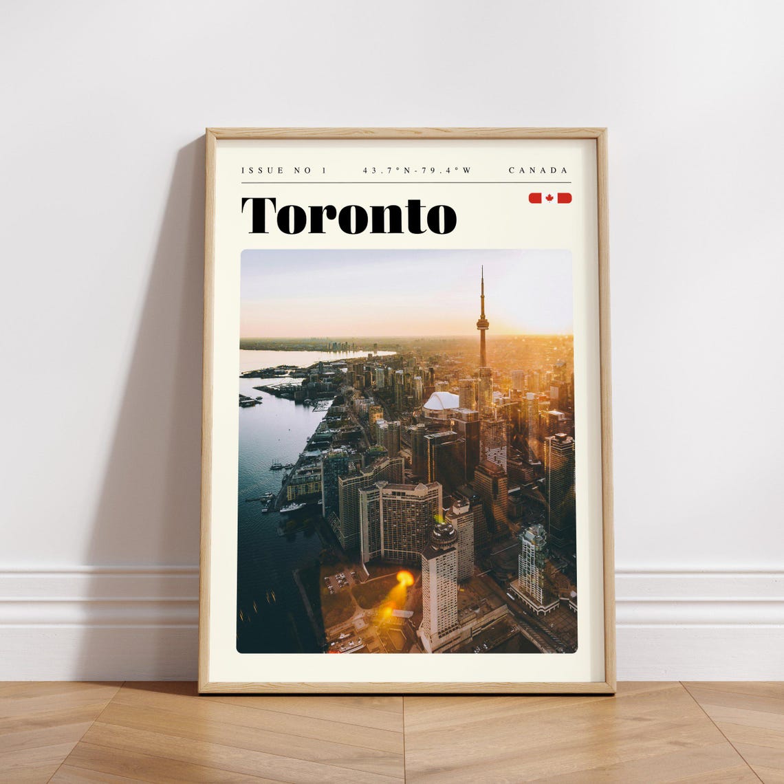 Toronto Canada CN Tower Golden Hour Skyline Photography Poster - Image 3