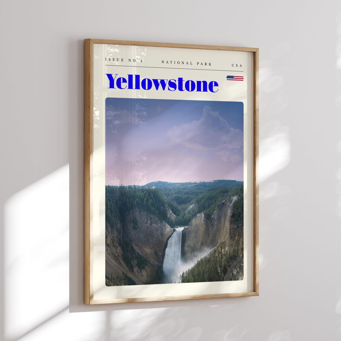 Yellowstone National Park Waterfall Canyon Grand View Travel Poster - Image 2
