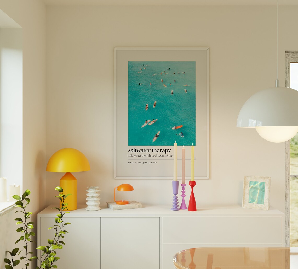 Surfing And Saltwater Vibes Coastal Decor Art Print - Image 2