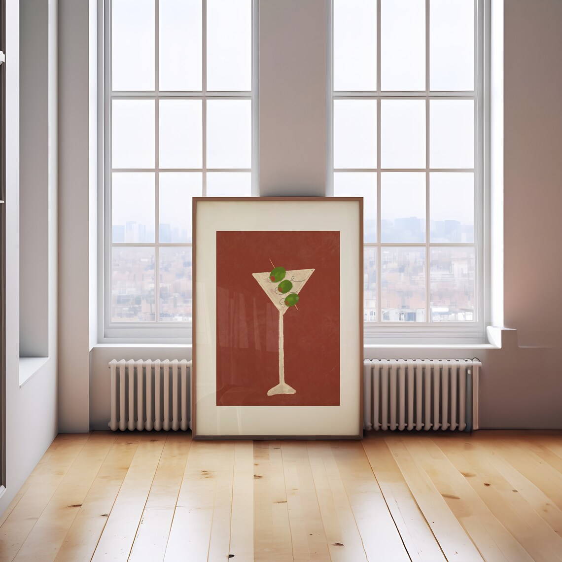 Martini Hand-Drawn Retro Cocktail Art Print - Image 5