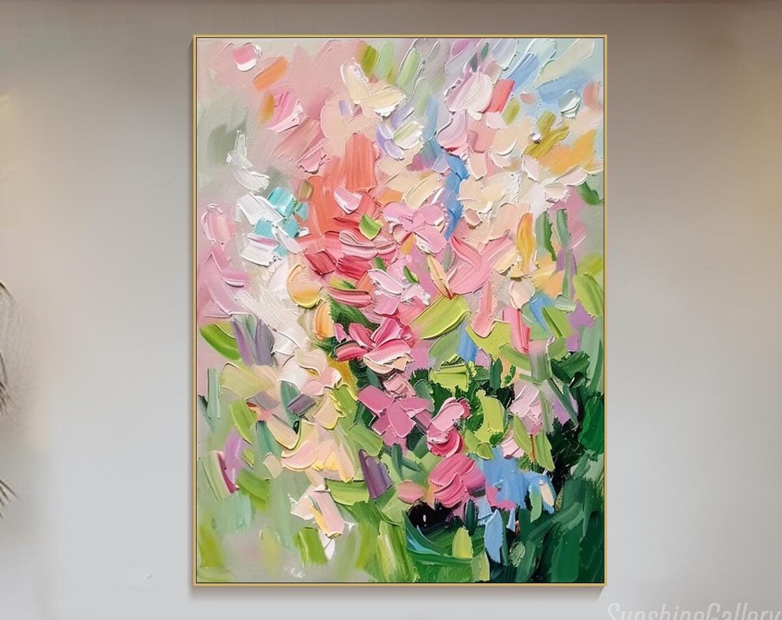 Impressionist Floral Painting, Vibrant Blossoms Art Print