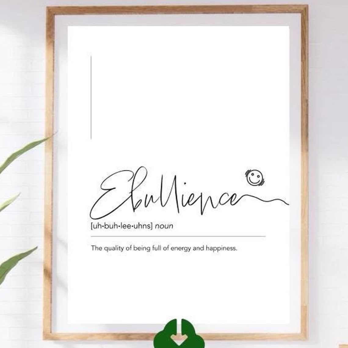 Ebullience Word Definition Black Script Modern Minimalist Decor Poster - Image 4