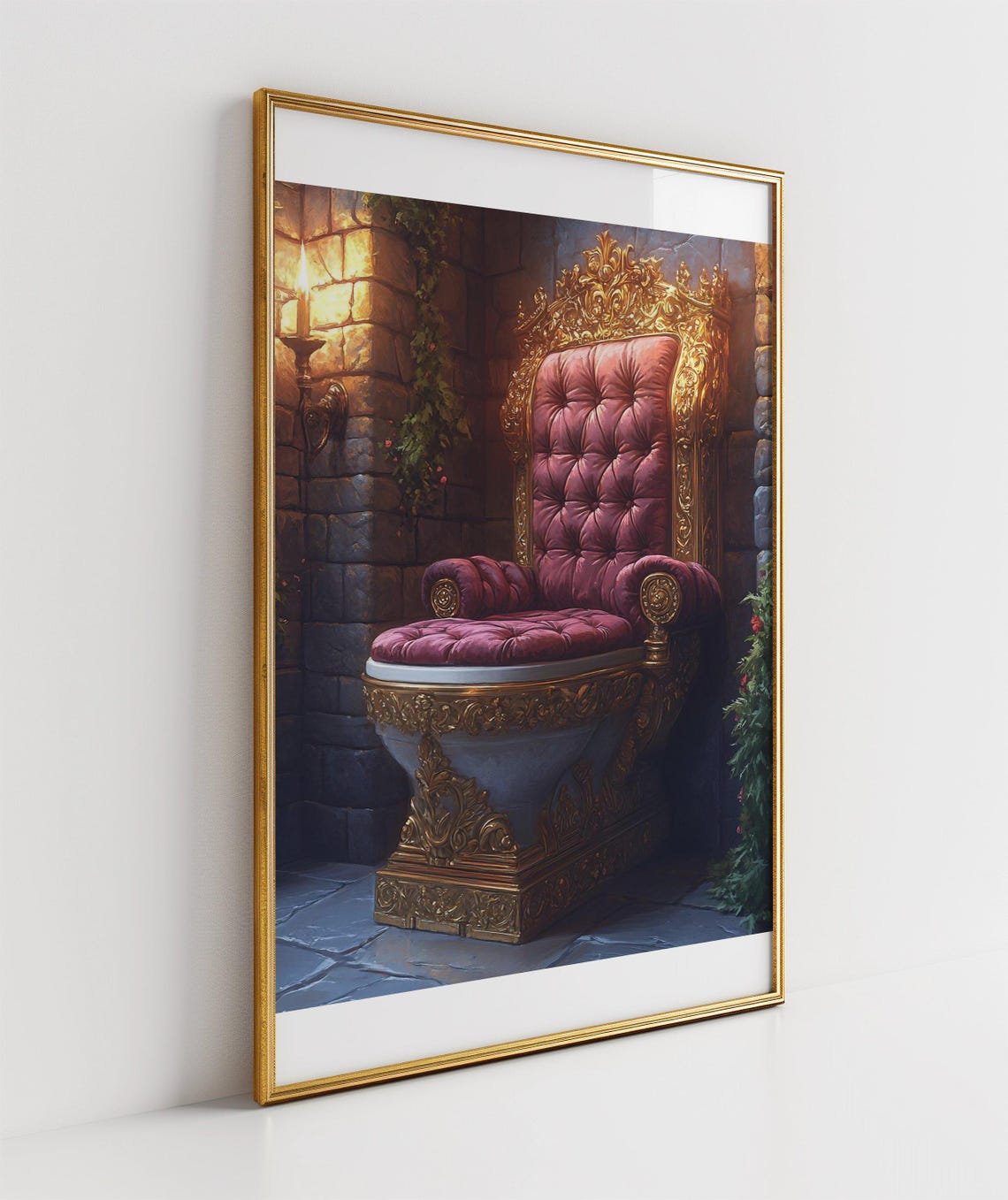 Luxurious Throne Wall Art Medieval Chair Poster Royalty Inspired Dcor Castle Dcor Artwork Gilded Throne Print Regal Wall Art - Image 3