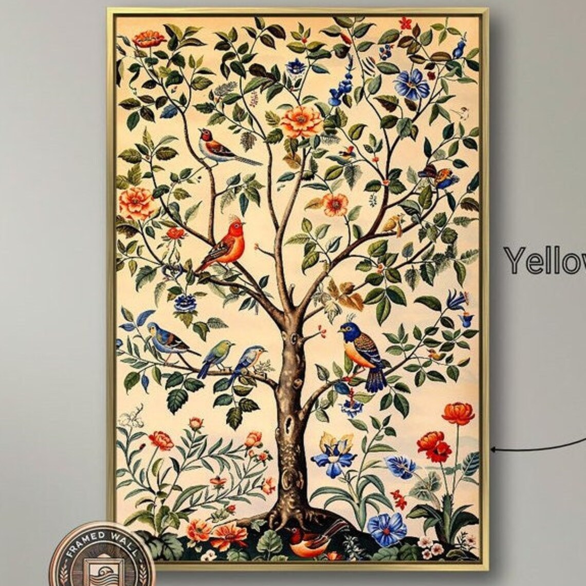 Colorful Songbirds, Tree Of Life Nature Art Poster