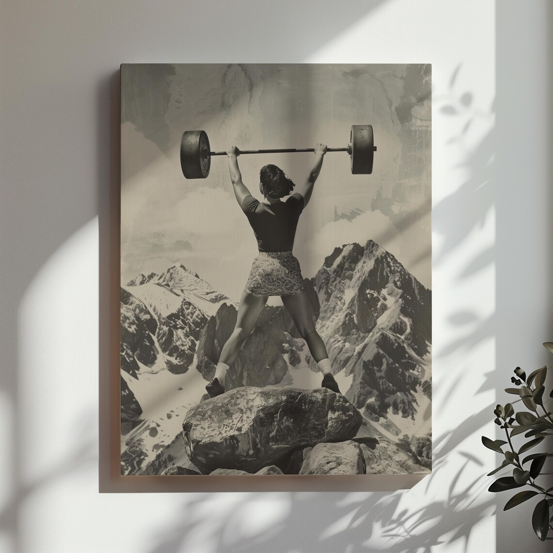 Strong Woman Weightlifting Art Print, Gym Decor - Image 3