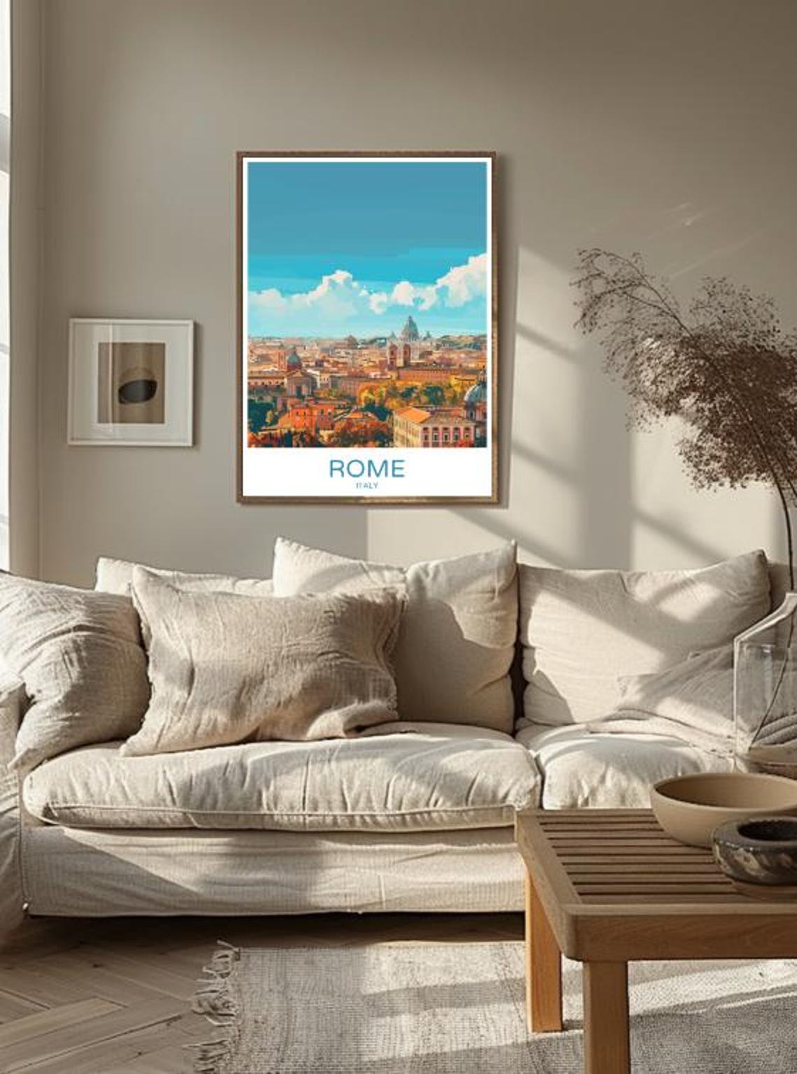 Rome Skyline with St Peters Dome the Eternal City Travel Poster - Image 2