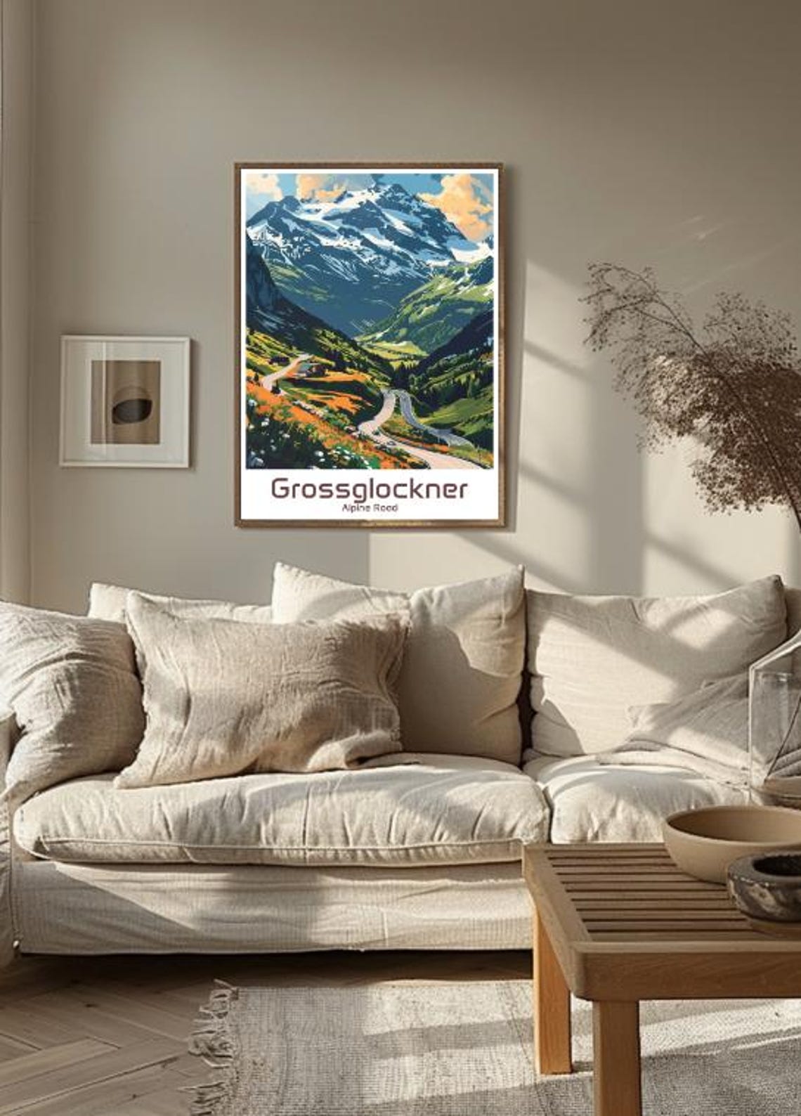 Grossglockner Alpine Road Austria Snowy Peaks Vintage Travel Poster - Image 3
