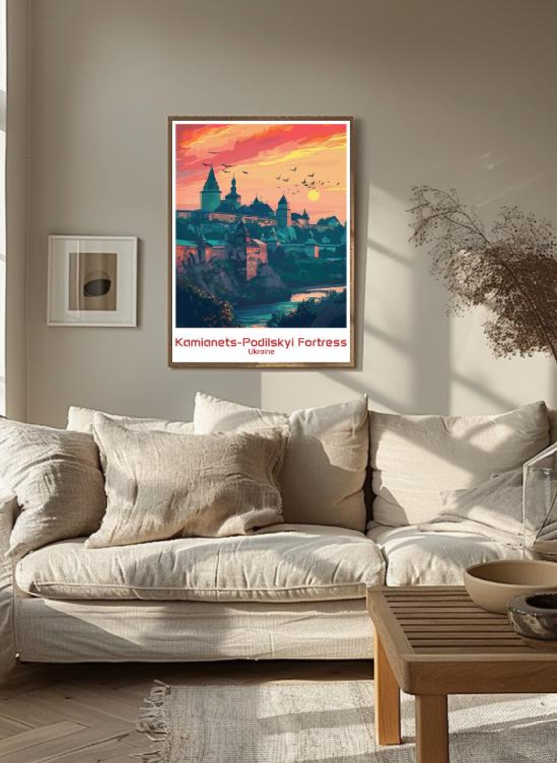 Kamianets-Podilskyi Fortress At Sunset Travel Poster Of Ukraine - Image 3