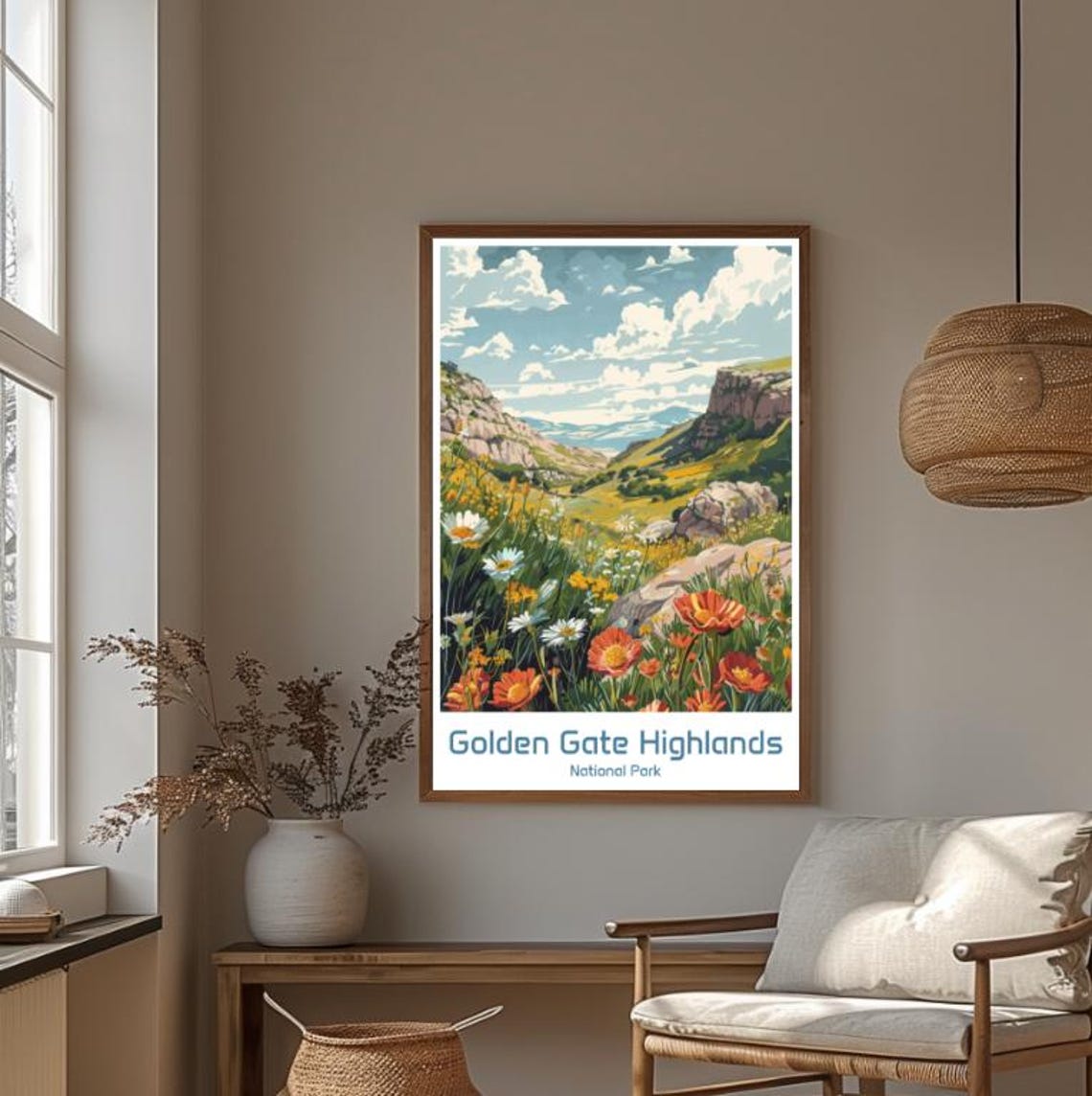 Golden Gate Highlands National Park Wildflower Valley Travel Poster - Image 4