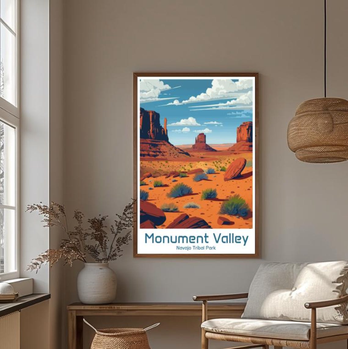 Monument Valley Navajo Tribal Park Red Buttes Desert Scenic Poster - Image 4