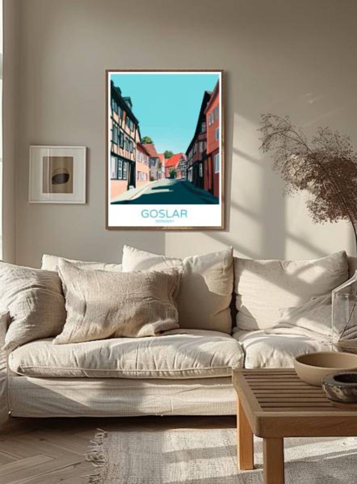 Goslar Germany Half Timbered Houses Old Town Street Travel Poster - Image 2