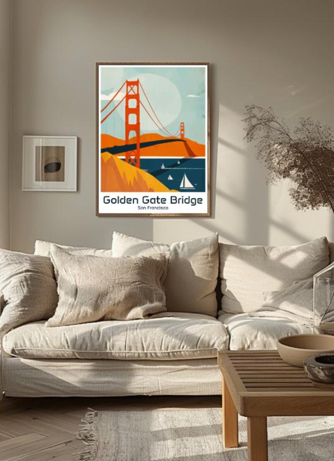 Golden Gate Bridge San Francisco Sunset Sailboats Iconic Poster - Image 3