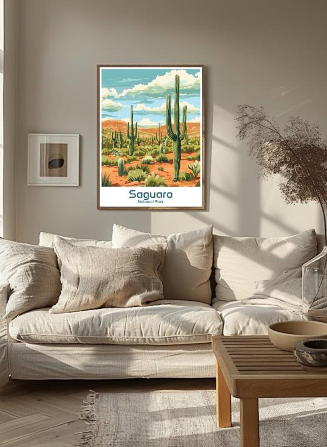 Saguaro National Park Giant Cactus Desert Landscape Travel Poster - Image 3