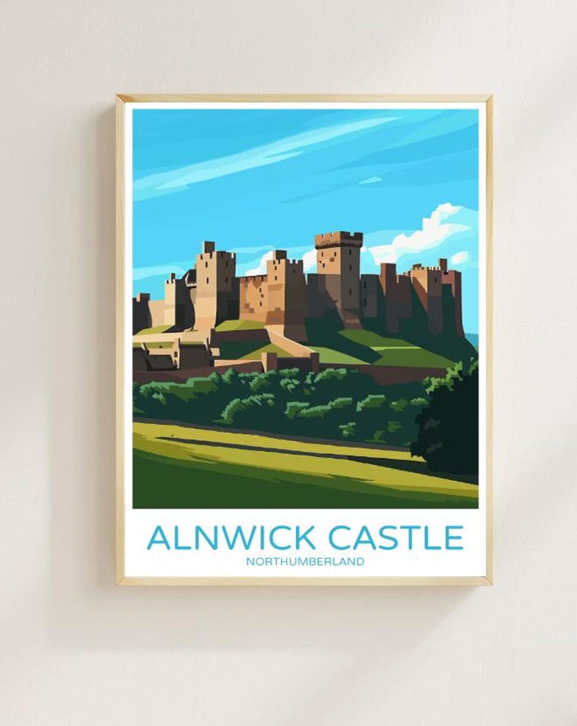 Alnwick Castle Northumberland Historic English Fortress Poster