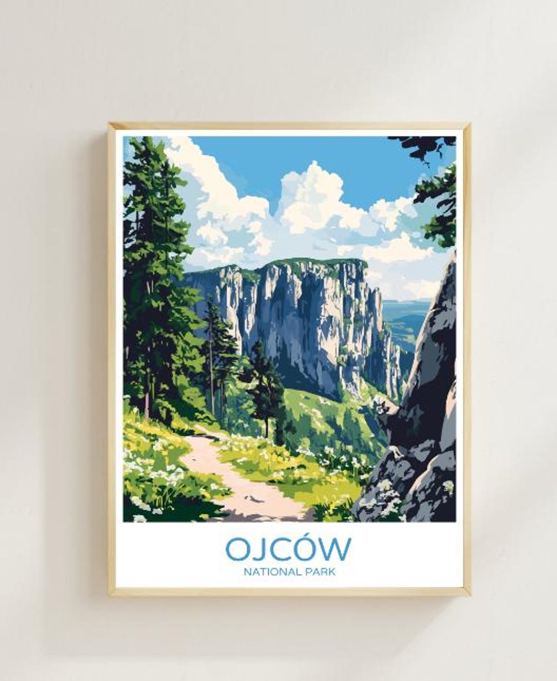 Ojcow National Park Poland Limestone Cliffs Forest Trail Poster