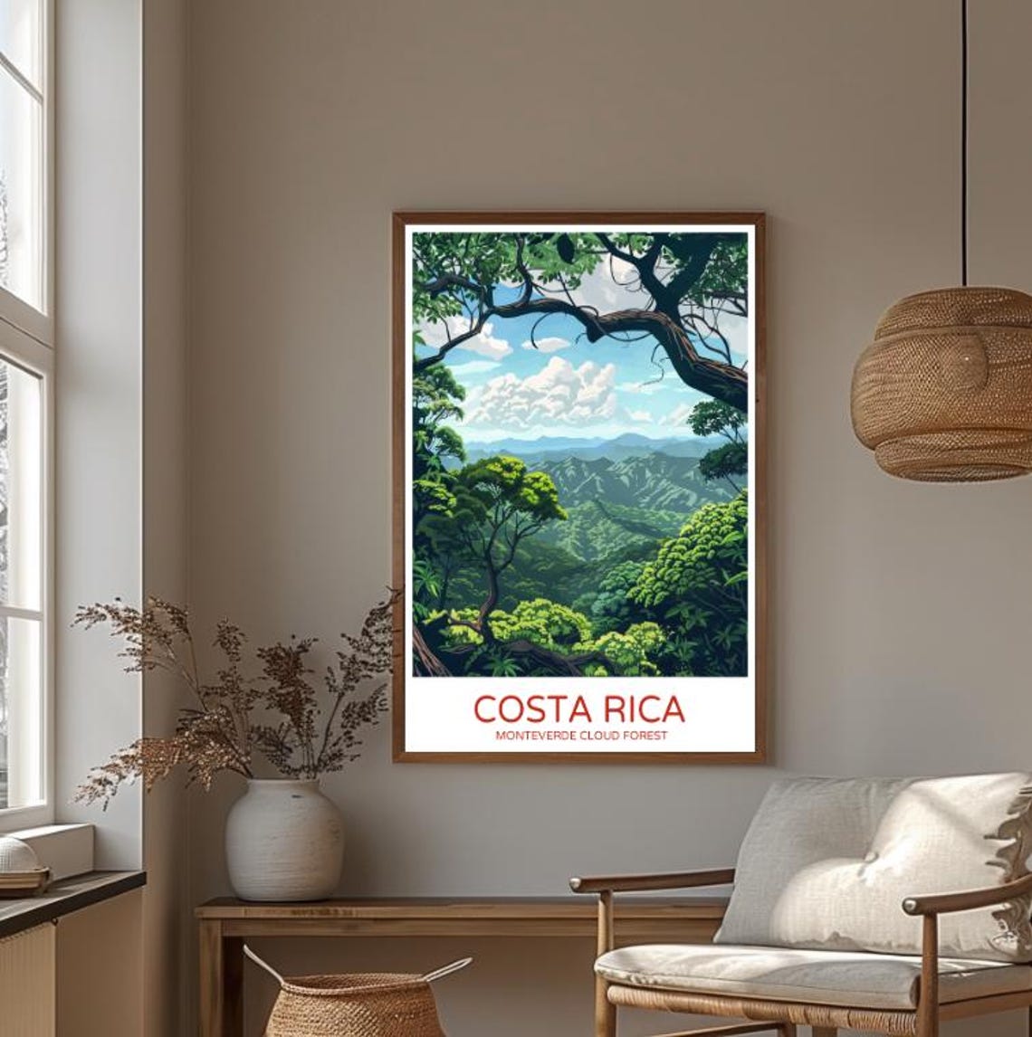 Monteverde Cloud Forest Costa Rica Lush Green Jungle Travel Poster - Image 4
