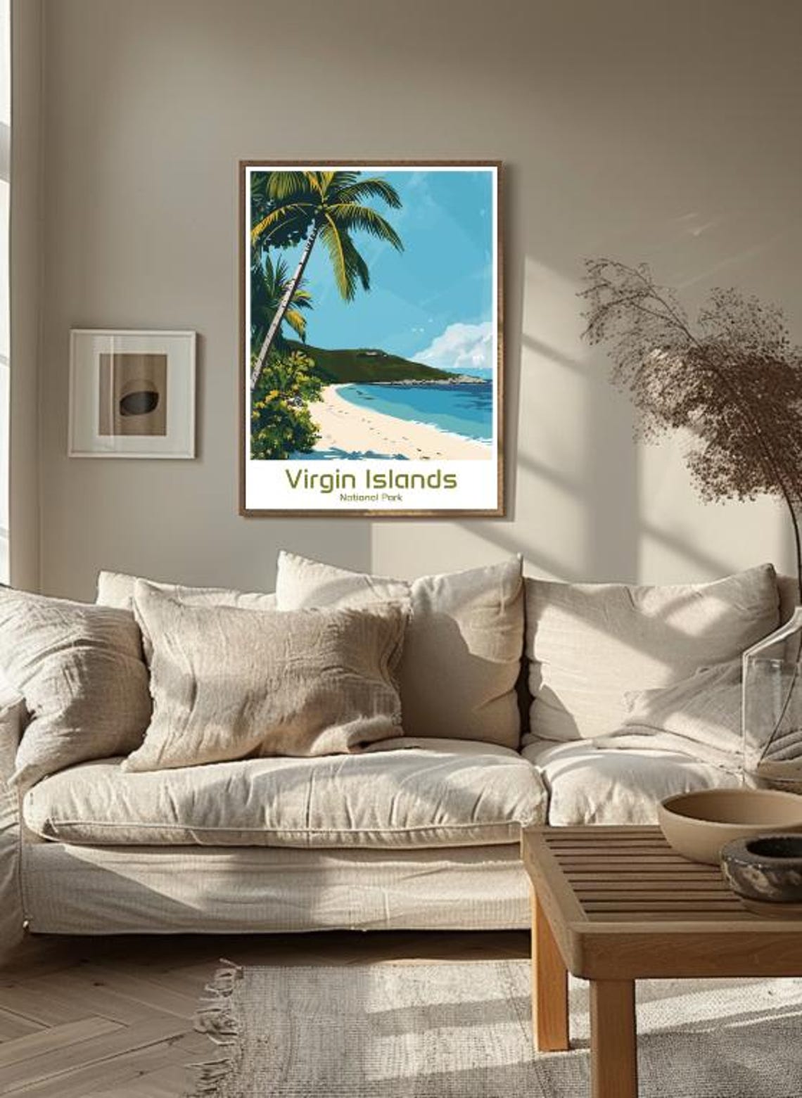Virgin Islands National Park Palm Beach Tropical Travel Poster - Image 3